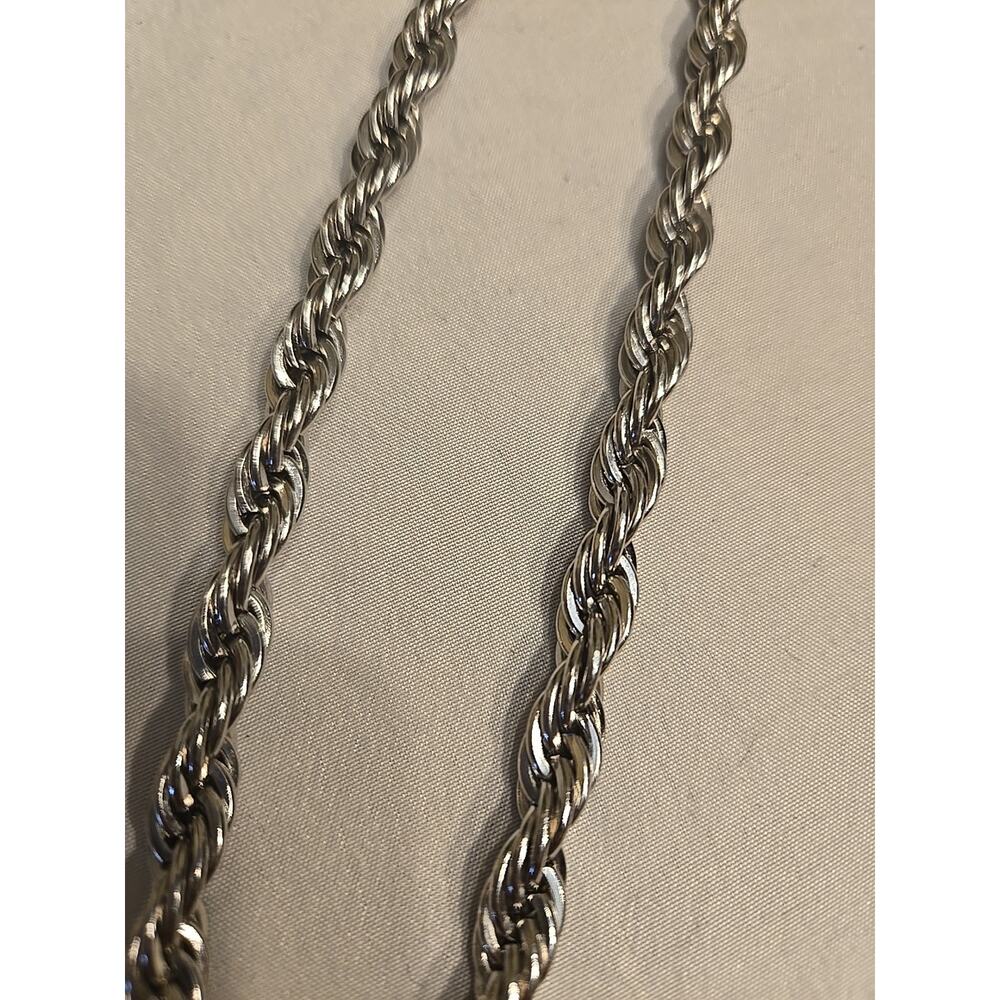 Silver Rope Chain Necklace - Picture 2 of 5